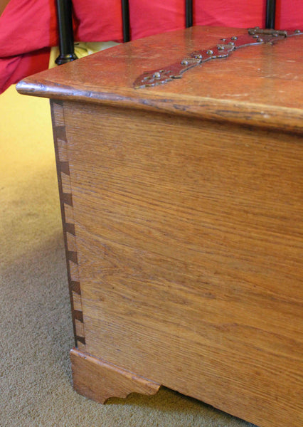 Antique Arts & Crafts Cotswold School Oak Coffer