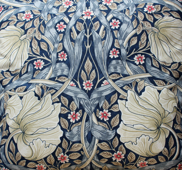 William Morris Pimpernel Blue Cushion: Morris & Co fabric