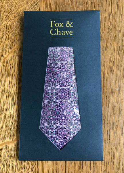 Fox & Chave Mackintosh Rose and Teardrop Silk Tie