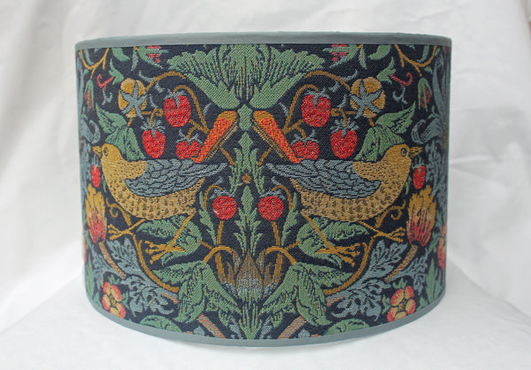 William Morris Strawberry Thief Tapestry Fabric Lampshade 30 cm diameter