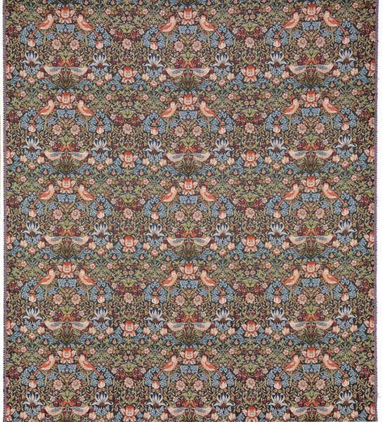 William Morris Strawberry Thief Charcoal Tapestry Fabric
