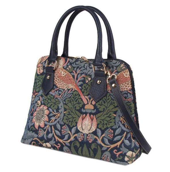 Signare William Morris Strawberry Thief Blue Convertible Bag
