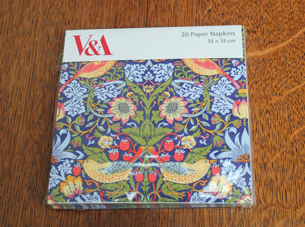 V & A Strawberry Thief 20 Paper Napkins 3 Ply