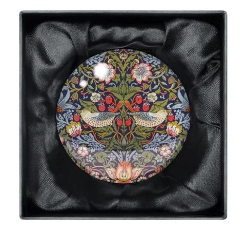 V & A Strawberry Thief Crystal Paperweight in Gift Box