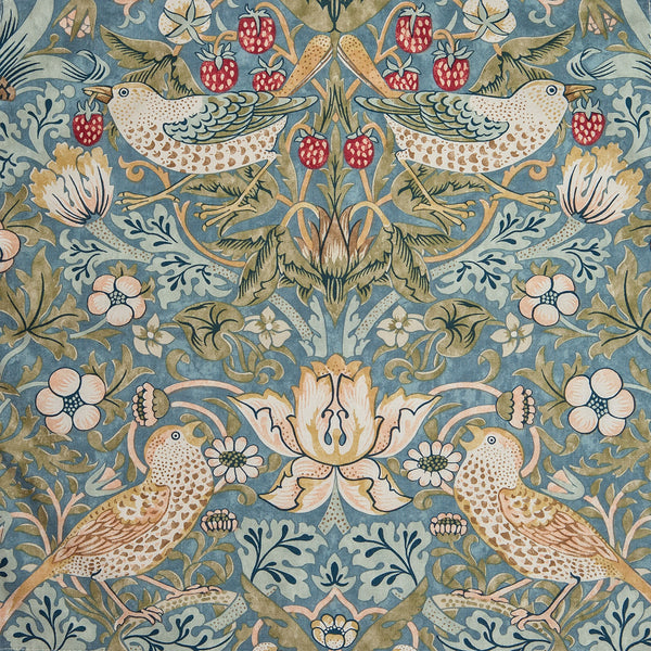 William Morris Strawberry Thief Slate Lined Curtains in 2 lengths - Morris & Co. fabric