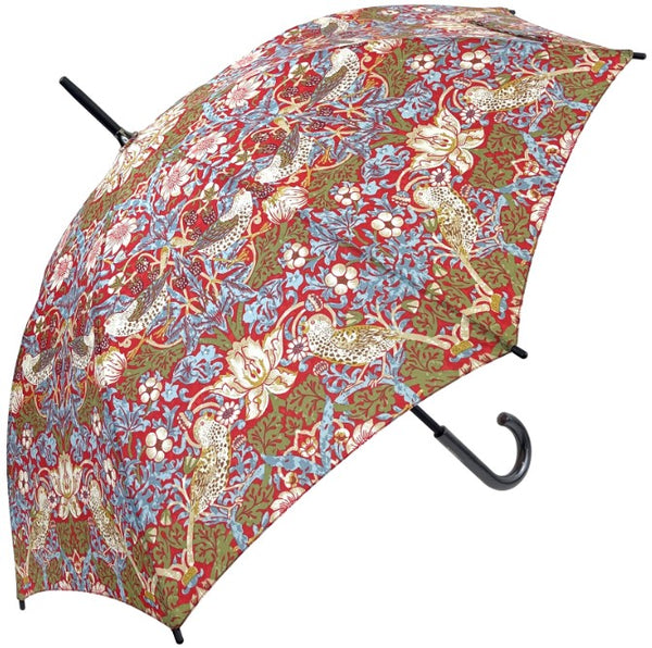 Morris & Co by Fulton Kensington-2 Strawberry Thief Walking Umbrella