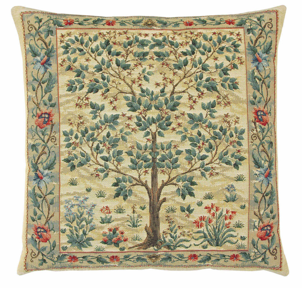 William Morris Tree of Life Inspired Tapestry Cushion 13"