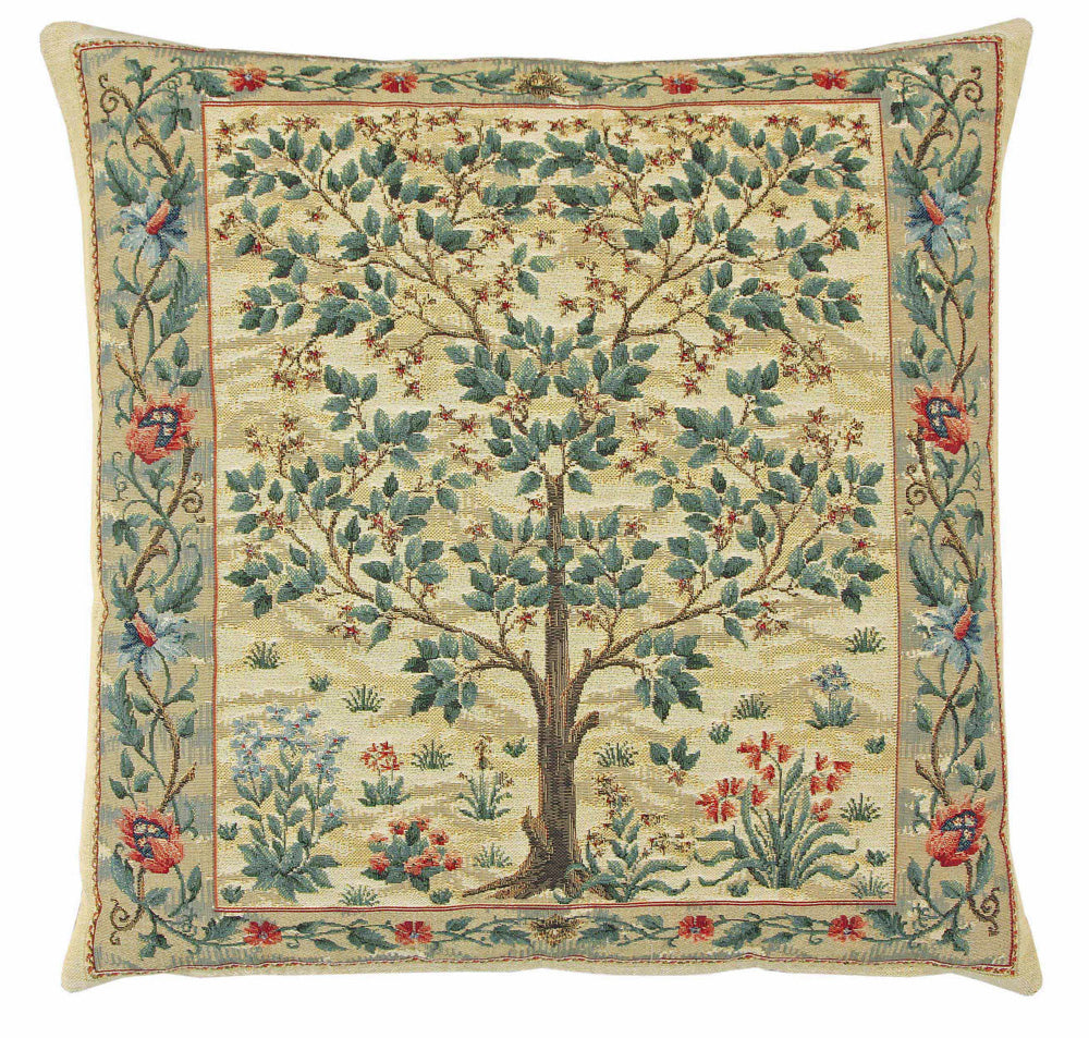 Hines of Oxford William Morris Tree of Life Light Tapestry Cushion 13"