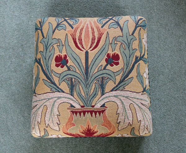 Hines of Oxford William Morris Flowerpot Tapestry Footstool