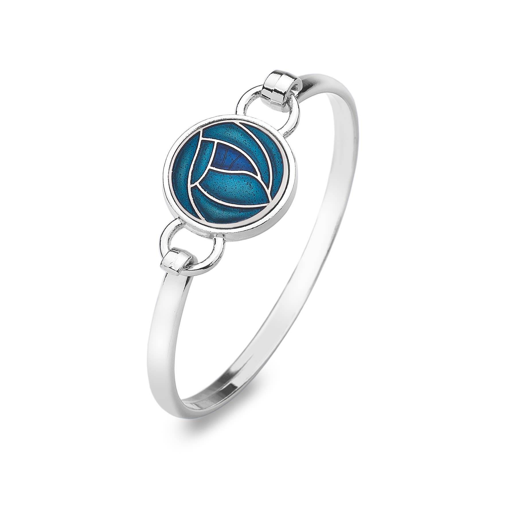 Sea Gems Mackintosh Glasgow Rose Bangle Bracelet: Turquoise or Red