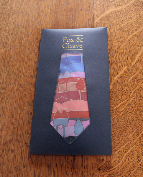 Fox & Chave Voysey Trees Silk Tie