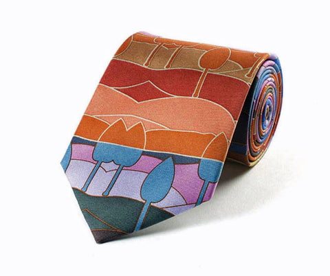 Fox & Chave Voysey Trees Silk Tie