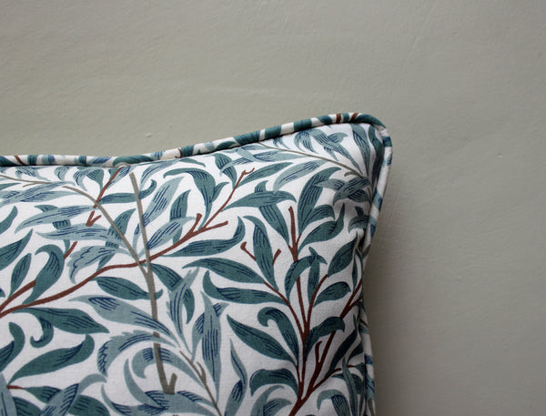 William Morris Willow Bough Piped Edge Cushion Cover