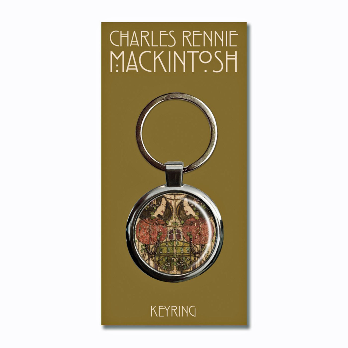Charles Rennie Mackintosh Wassail Metal Key Ring