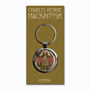 Charles Rennie Mackintosh Wassail Metal Key Ring