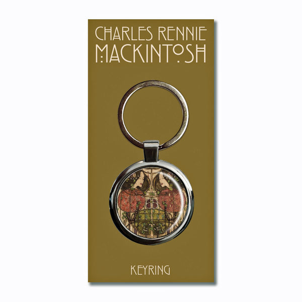 Charles Rennie Mackintosh Wassail Metal Key Ring
